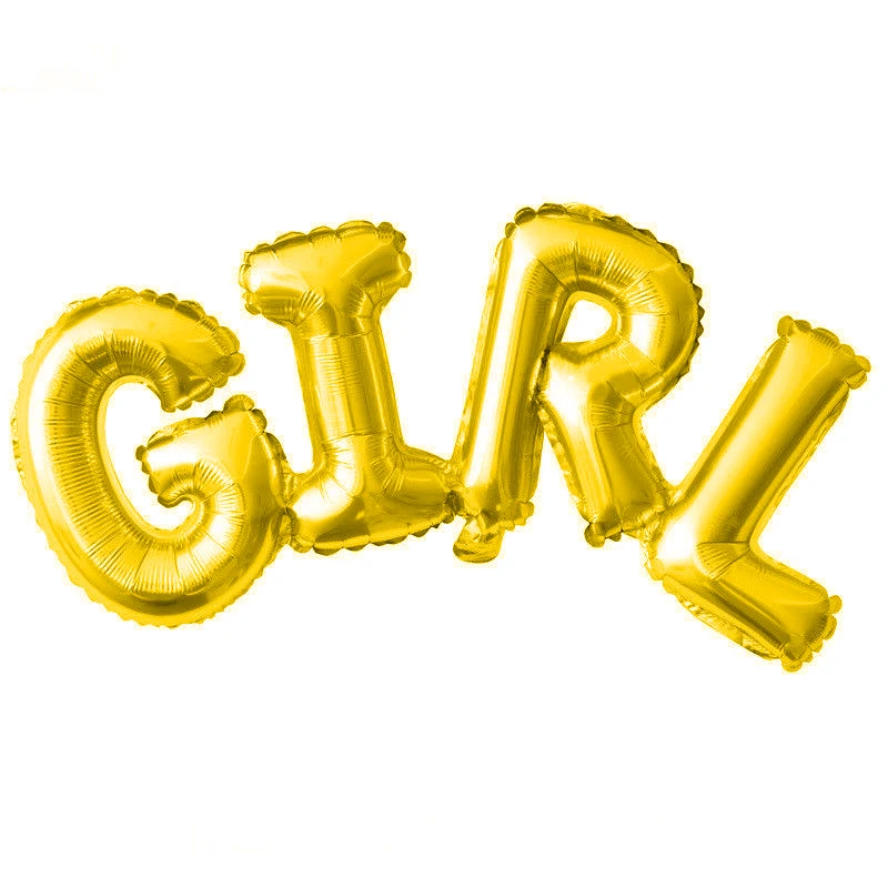 Соединительные буквы "Мальчик" "Девочка" воздушные шары из фольги для дня