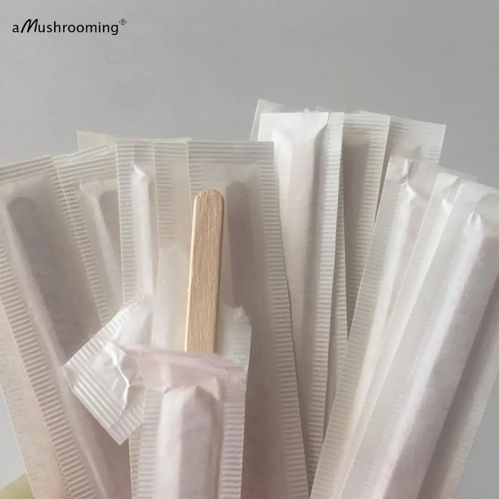

500pcs Disposable Coffee Stirrer Bar Coffee Spoon Stirring Bar Wood Stirring Rods Individually Wrapped In Sealed Paper Bag Neat