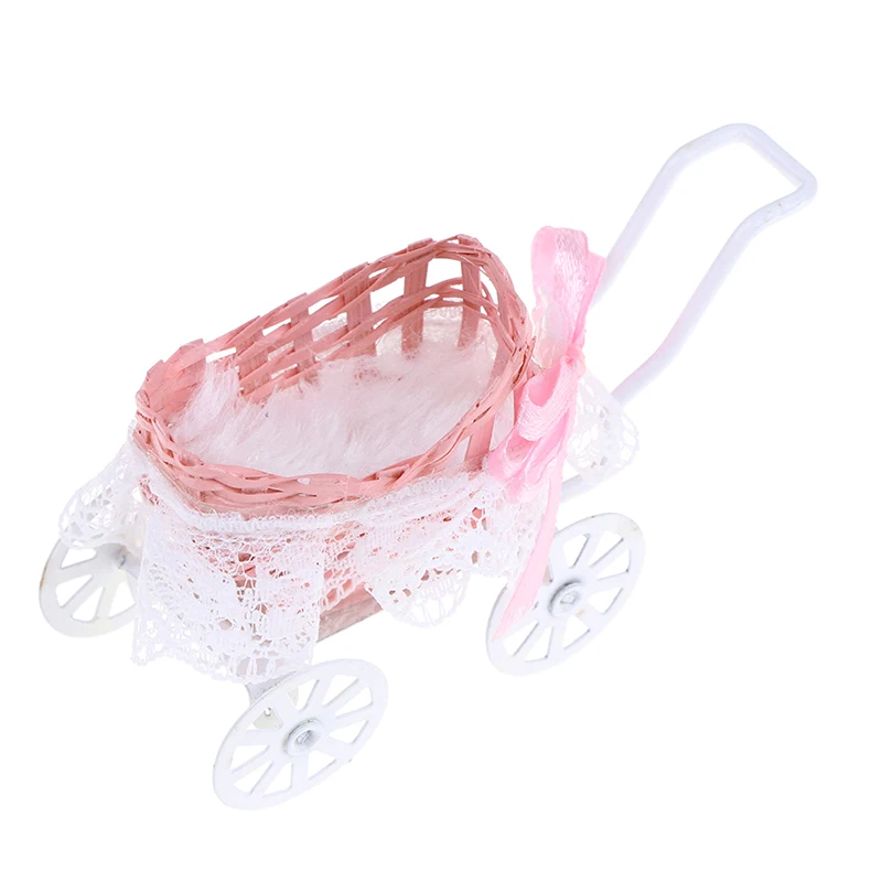 

1pc Creative Cute Doll House Decor Miniature Accessories Baby Carriage Model Doll Houses Accessories Toys Gift
