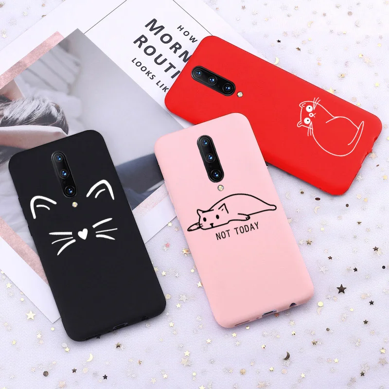 Чехол DIY для OnePlus 7 Pro чехол с милым котом мягкий карамельный цвет Oneplus 7T 6 6T s One Plus 7Pro