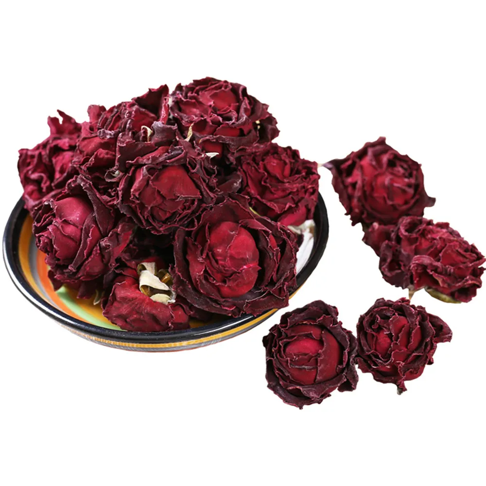 

50g natural deep red rose buds fragrant dried dark rose double flowers organic dried flower bud