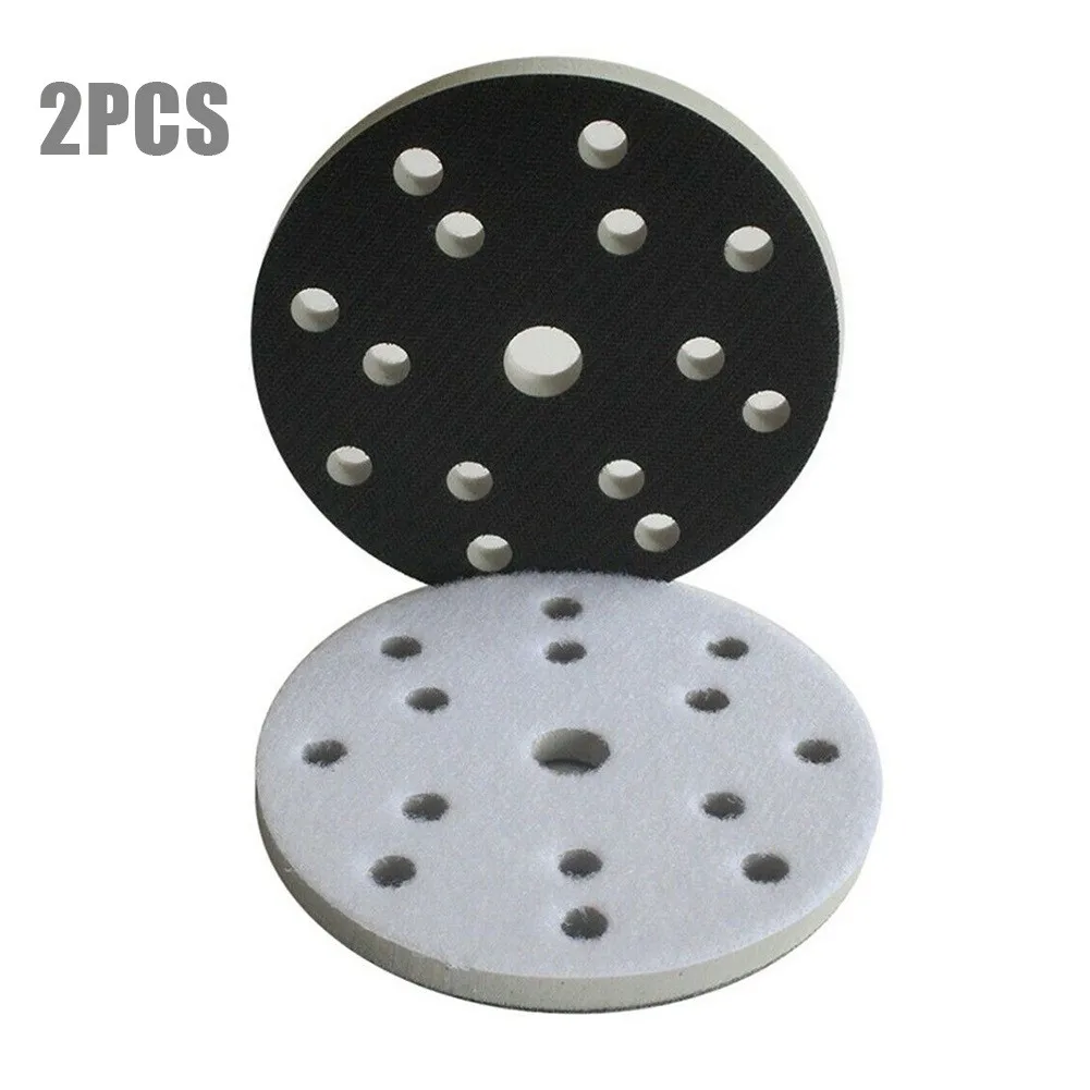 

2pcs 6" 15 Holes Sponge Interface Pad Hook Loop Sanding Disc Sander Backing Pads Sponge Interface Pad