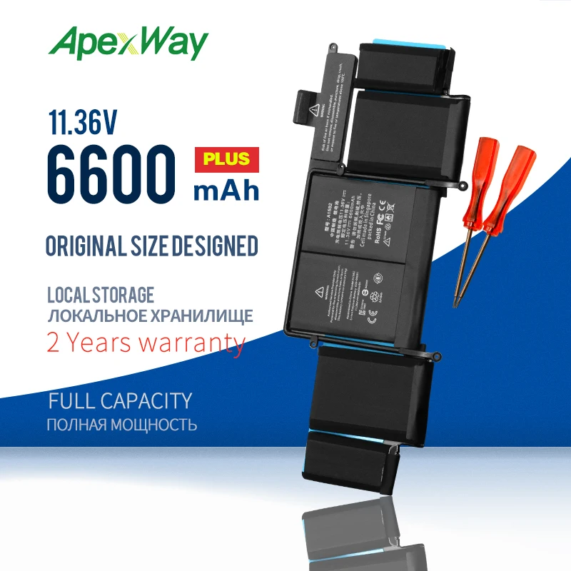 Аккумулятор ApexWay A1582 для ноутбука 11 36 в 2015 мАч|Аккумуляторы ноутбуков| |