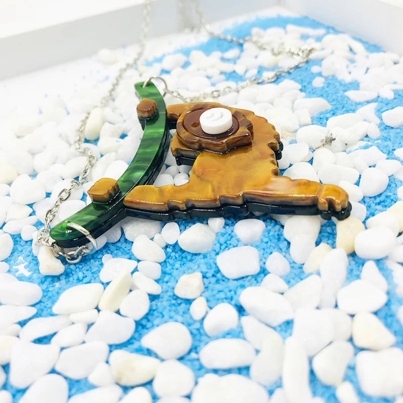 ZiccoWong Модные Акриловые обезьяна кулон ожерелье цепочка для женщин и мужчин смола