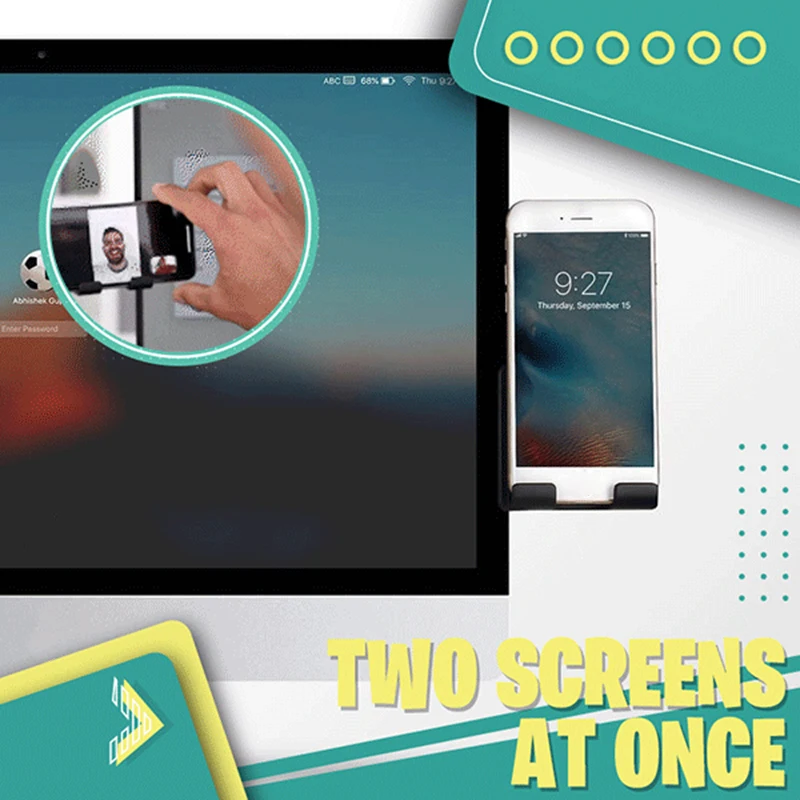 Боковой держатель телефона для ноутбука или настольного монитора креативная