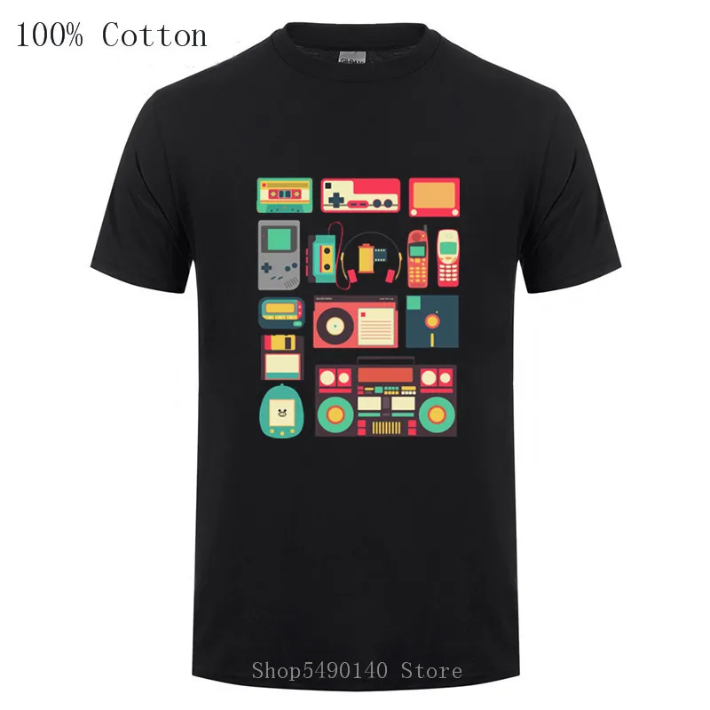 Мужская футболка Ретро-технологии Винтажная Футболка 2019 с коротким рукавом