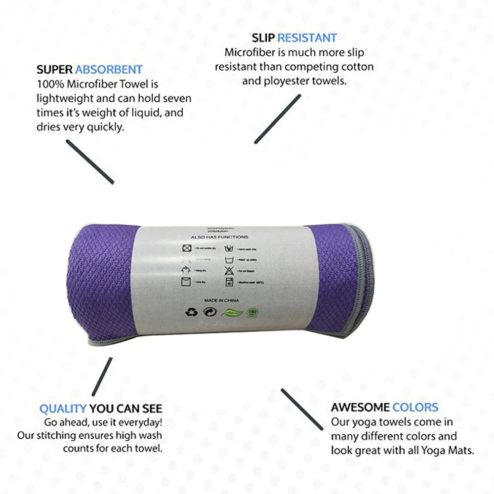 Горячее предложение полотенце для йоги нескользящий супер абсорбент плюш