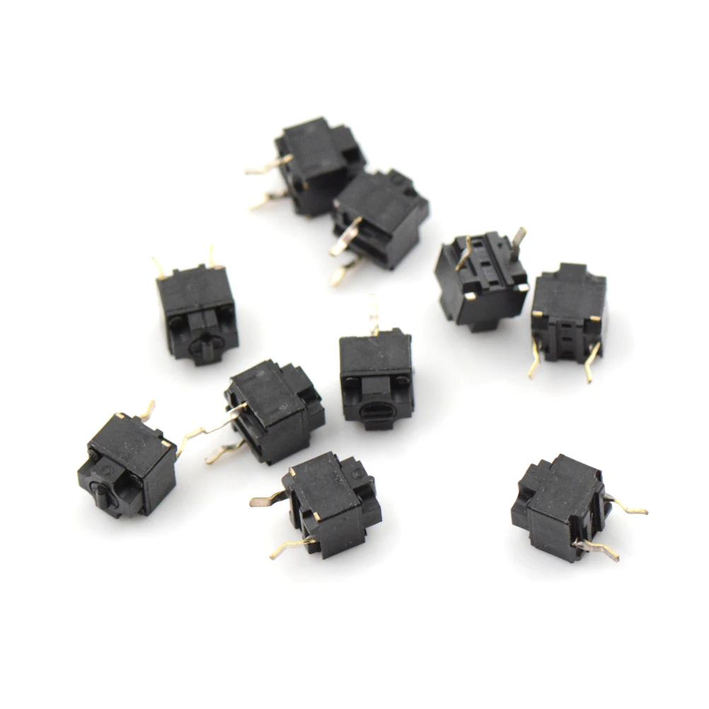 

10pcs Original mouse square micro switch button EVQP0E07K Micro Switch Microsoft black spots Drop Ship