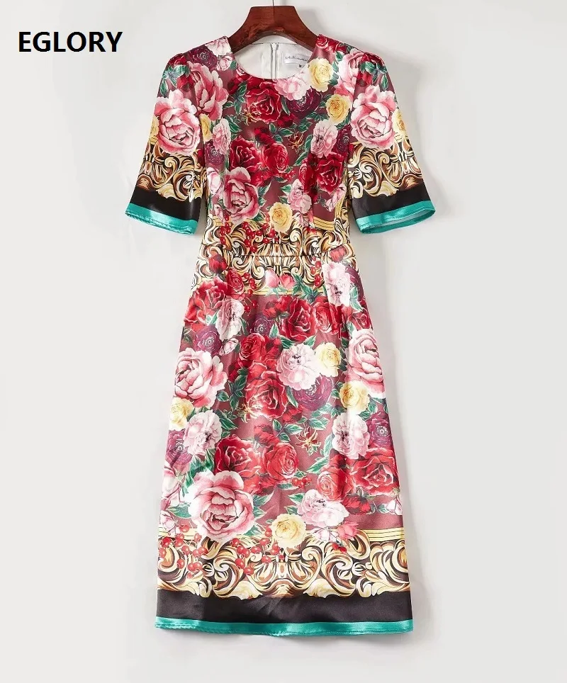 

5XL Dress Vestidos De Festa 2020 Spring Summer Party Events Women Colorful Flower Print Short Sleeve Bodycon Sheath Dress 3xl