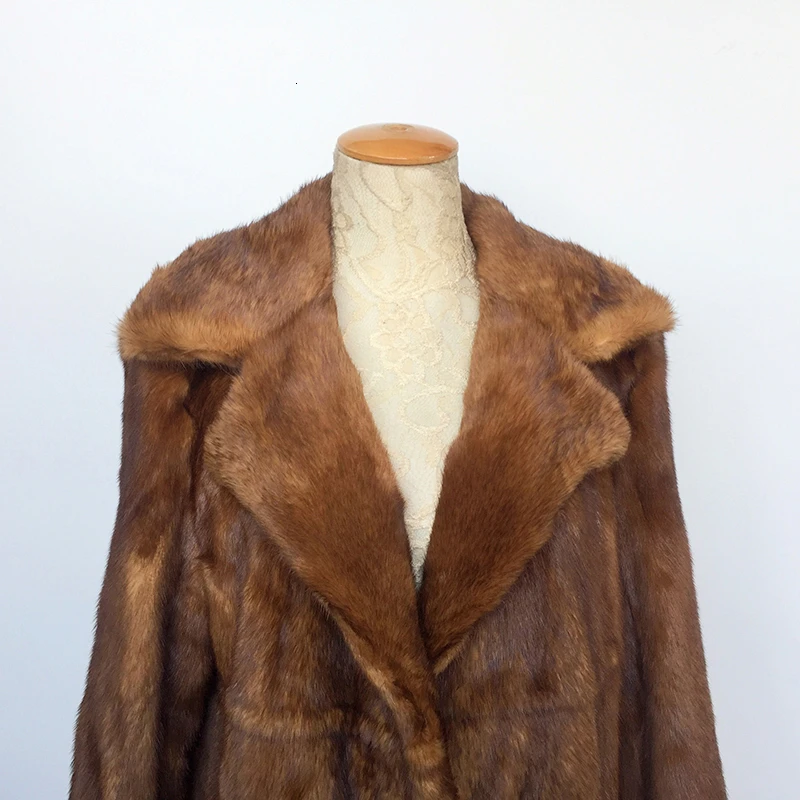 TOPFUR 2019 новый тип шуба из настоящей норки Женская 120 см плюс длинная верхняя одежда