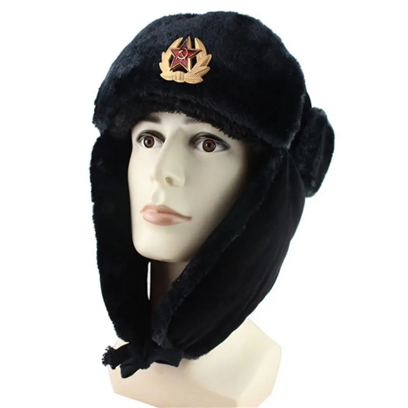 Новинка 2019 лидер продаж зимняя теплая Русская Шапка-бомбер ушанка кожаный Бомбер