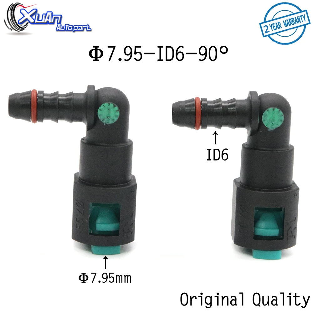 

XUAN 2 шт. 7,95 мм ID6 90 градусов соединение топливной трубы для бензинового фильтра, разъем топливной линии, пластиковый гнездовой разъем для Toyota Honda