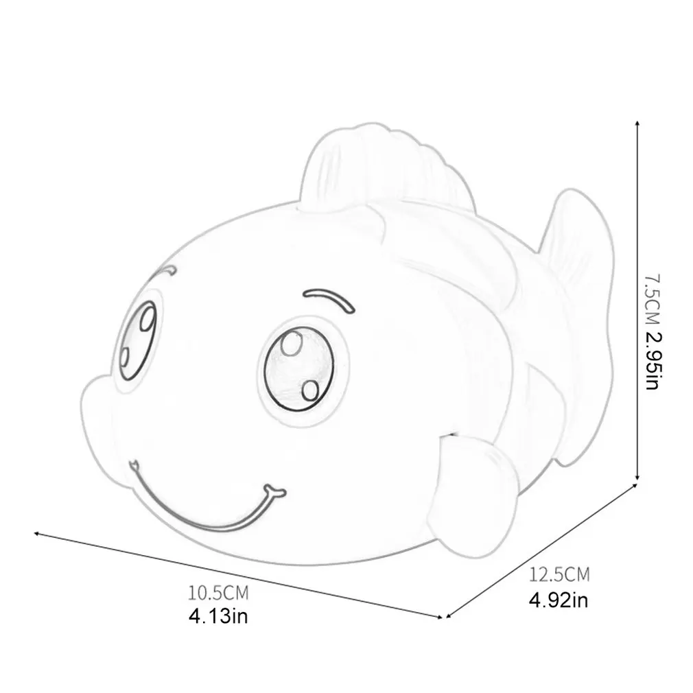 

Children Play Water Carp Toy Clockwork Winding Baby Summer Bathroom Toy Cartoon Educational Learning Bath Toys