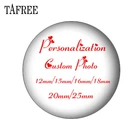 Стеклянный кабошон TAFREE с плоской задней поверхностью, фурнитура для изготовления ожерелья, брелка, броши NA01, фото на заказ, 12 мм15 мм16 мм18 мм20 мм25 мм