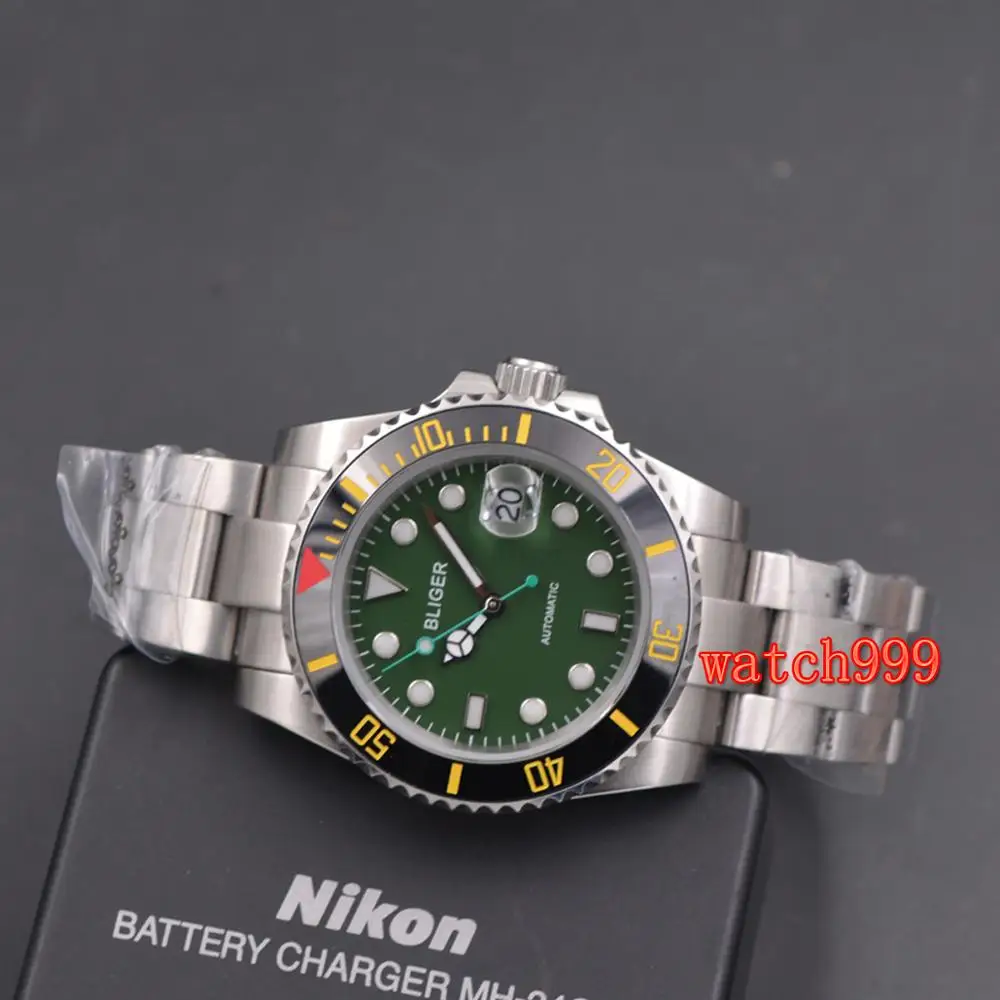 Часы Bliger Мужские механические с керамическим корпусом водонепроницаемые