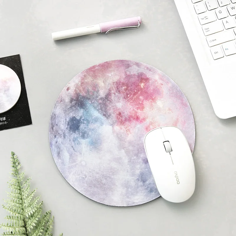 Изысканный круглый коврик для мыши Mairuige с планетами и звездами 200x200 мм 8 видов