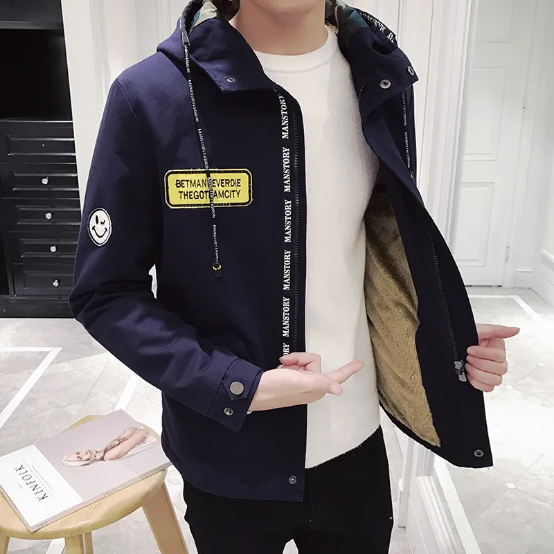 

Brand New Clothing Windbreaker Cotton Bomber Jacket Men Coat Blue Fashion Slim Spring Mens Jackets And Coats Veste Homme