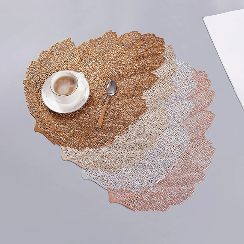 

1 шт. Многофункциональная подставка под столовую посуду в скандинавском стиле Изоляционная Пластина коврик из ПВХ в форме листа 4 цвета для ...