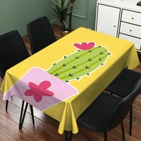 new cactus pattern table cloth waterproof linen home decoration tablecloth home table cover sofa cloth placemat