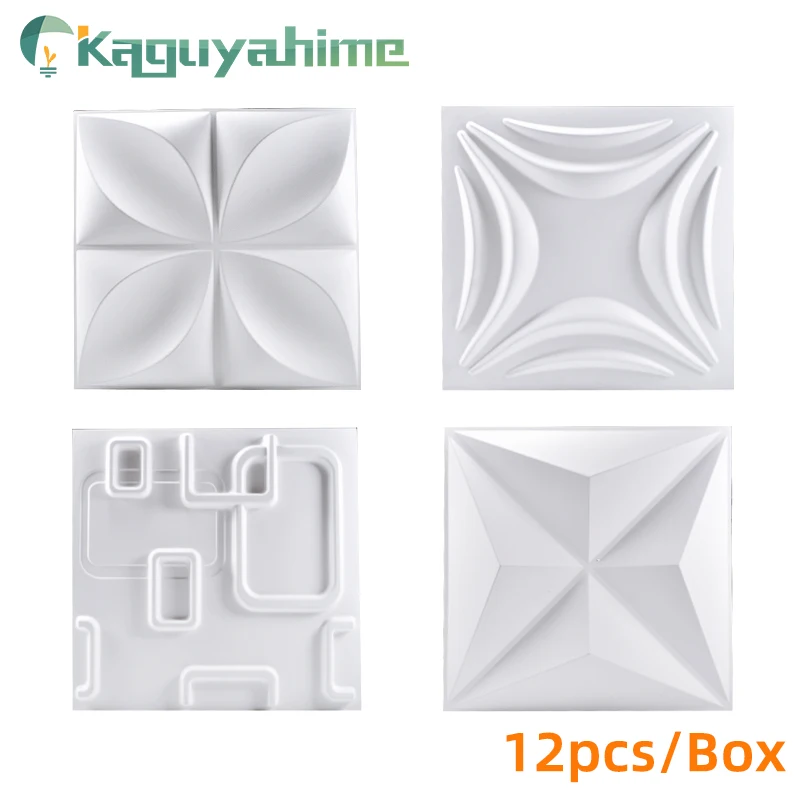 Kaguyahime 12 шт. 3D клейкая настенная доска панели для плитки рельефная