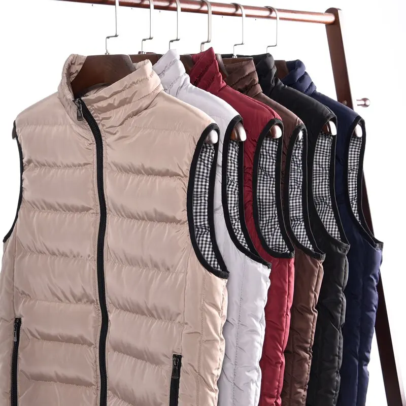 

2018 New Shelves Men's Sleeveless Cotton Vest Cotton Jacket Waistcoat / Large Size Fashion Men's Casual Collar Vest Jacket M-5XL