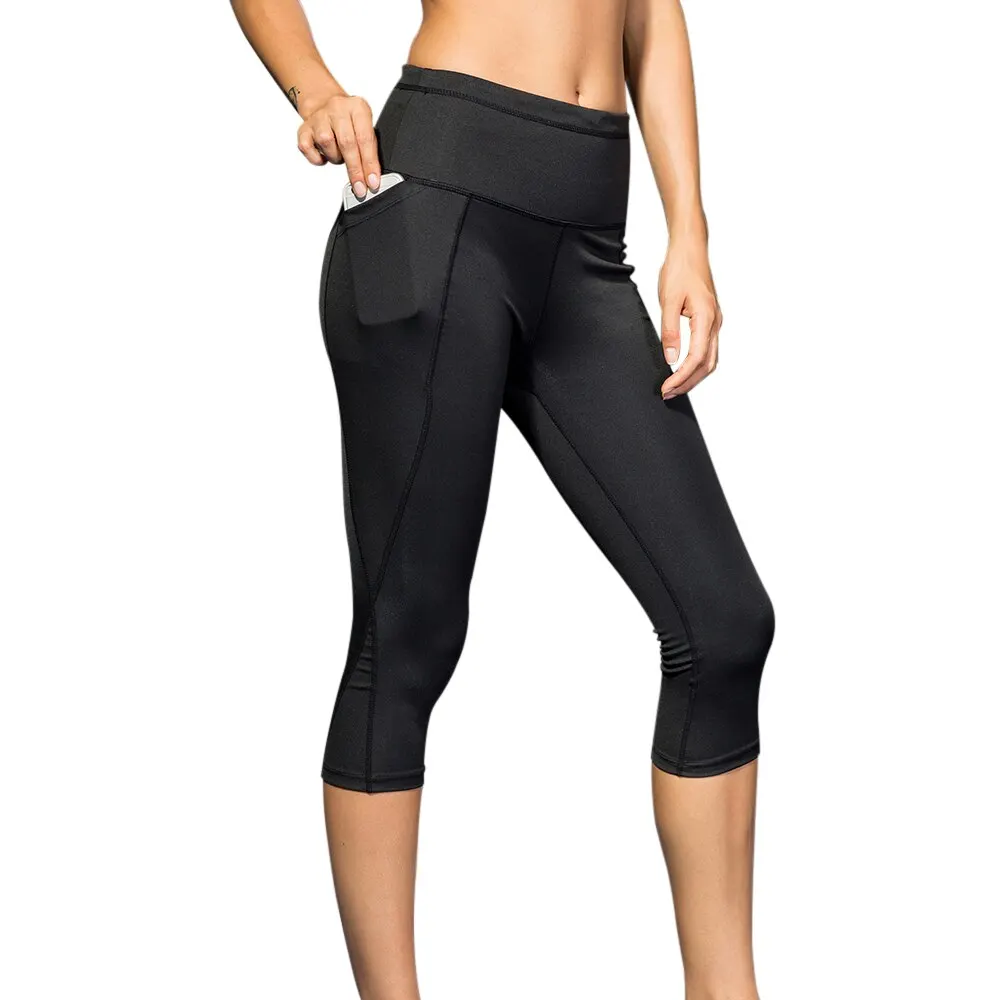 Женские брюки с завышенной талией Стрейчевые штаны для тренировок бега фитнеса