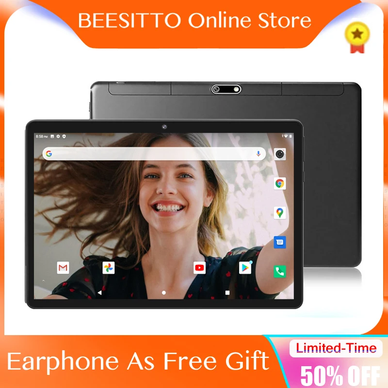 

2021 Tempered 2.5D Glass 10 inch Tablet PC Dual SIM 4G LTE 6GB RAM 32GB ROM Android 10.0 Octa-Core 5MP Bluetooth WiFi GPS +Gifts