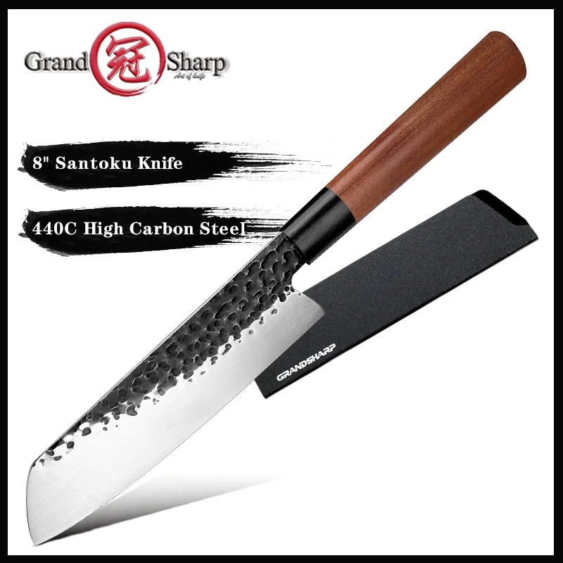 7-дюймовый профессиональный нож сантоку Grandsharp кухонные ножи из