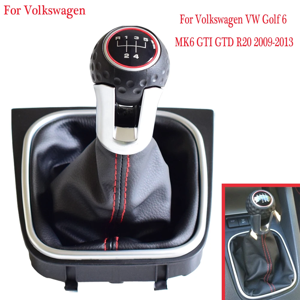 Ручной 5 6-Скоростной рычаг переключения передач для Volkswagen VW Golf 6 MK6 GTI GTD R20 2009-2013 |
