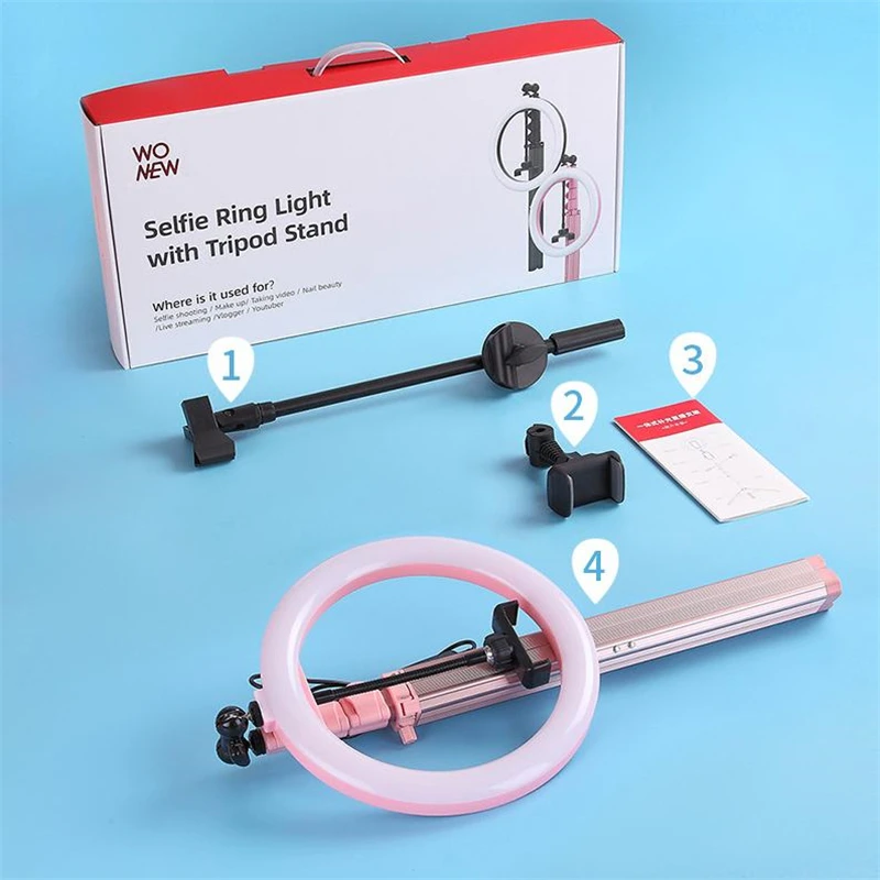 

10inch Large Ring Light With 210cm Tripod Dimmable USB Ring Light Selfie Lamp Ring LED Lights For Camera Phone Makeup