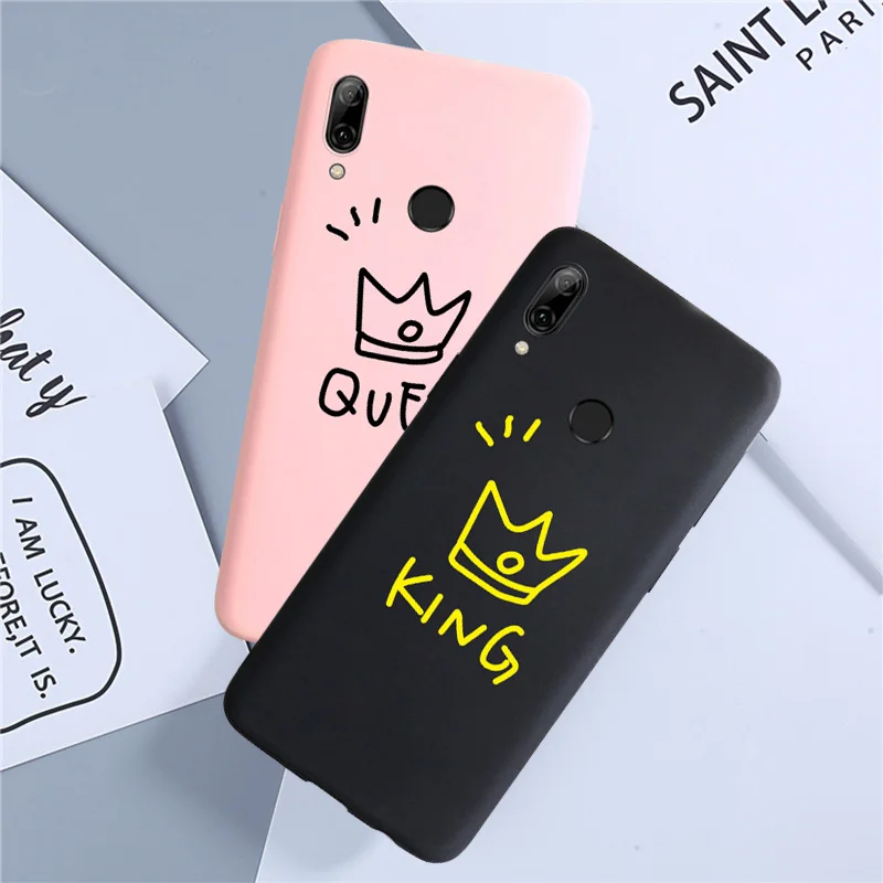 Для Huawei P8 P9 P10 P20 Lite Plus P30 Pro 2017 P Smart 2019 чехол с рисунком King Queen мягкий для Mate 8 9 10 20 X