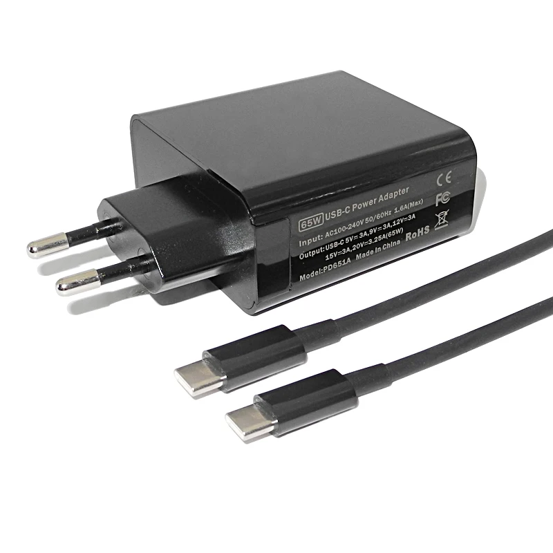 Зарядное устройство USB Type-C для ноутбука адаптер питания Macbook Asus Lenovo ThinkPad 20 в 3 25 А 15