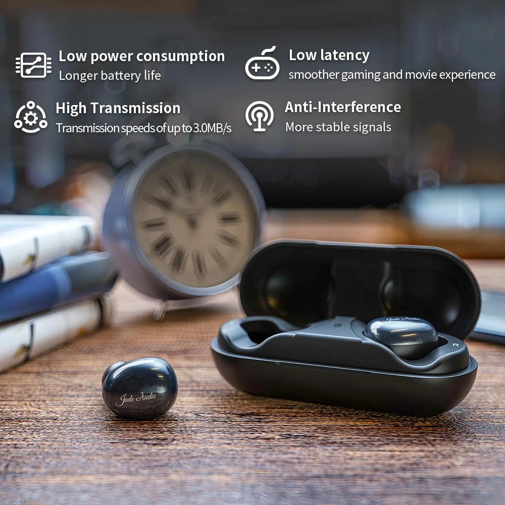 

JadeAudio(FiiO) EW1 TWS IPX5 Bluetooth aptX V5.0 Sports Wireless Earphones with aptX/AAC Support(Clear Calls/Touch Control)