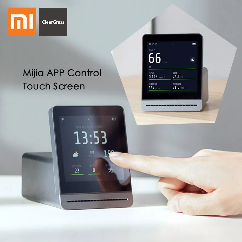 Xiaomi Mijia ClearGrass Air monitor Retina Touch IPS Screen Mobile Operation Indoor Outdoor Clear Grass Detector | Электроника