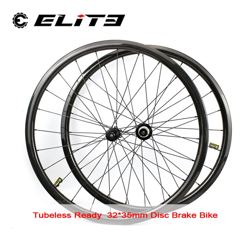 Колеса ELITEWHEELS 700c дисковые тормоза Углеродные шоссейные велосипедные колеса