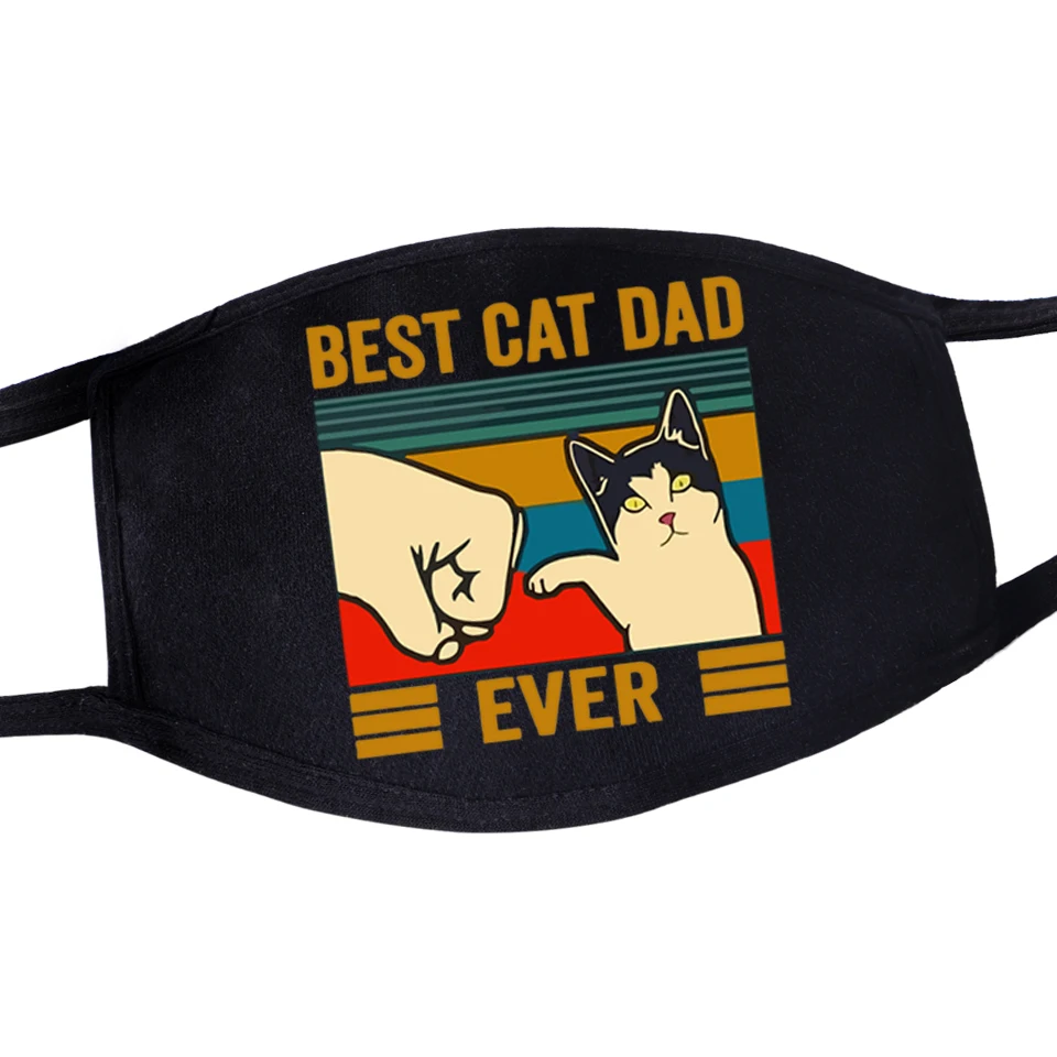 

Unisex Reusable Washable Face Mask Kawaii Cat Print Protective Mask Funny Graphic Mask Fashion Cartoon Windproof Anti Dust Masks
