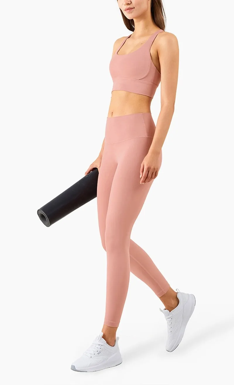 

U-shaped with Crossed Beautiful Back Gathers Fitness Yoga Underwear Sports Bras for Women Breathable Shockproof Workout Padded