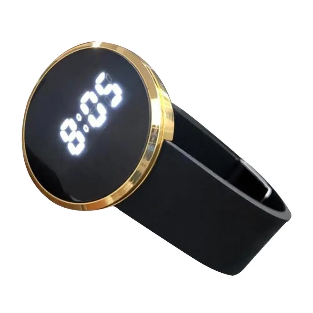 

Men Women Fashion LED Round Electronic Touch Screen Silicone Watches relogio digital Watch Men Sport Digital Watch