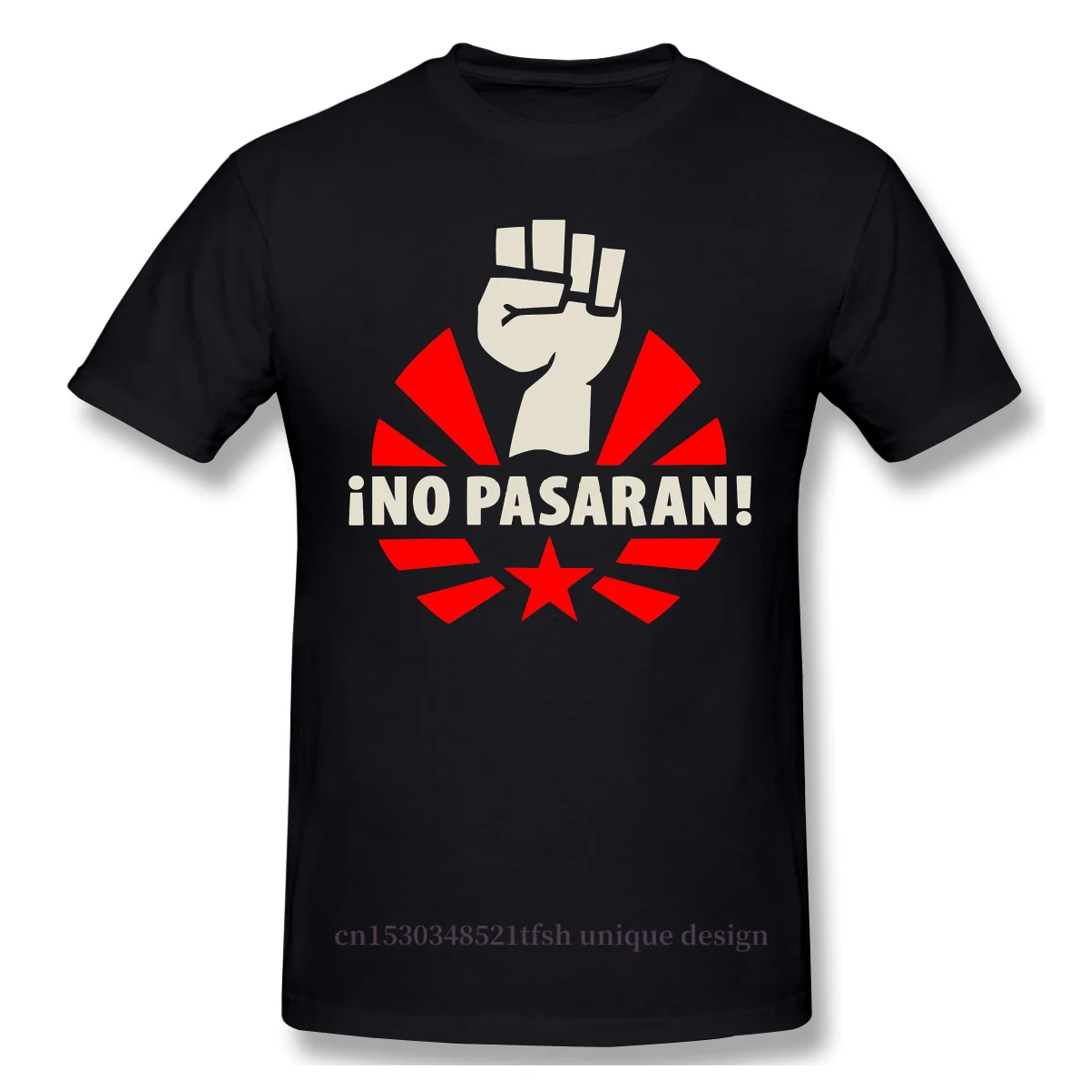 TShirtNo Pasaran Fist & Star Anime Clothes Shirt Design Communism Marxism Socialism CCCP Soviet Union Cotton Men T-Shirt