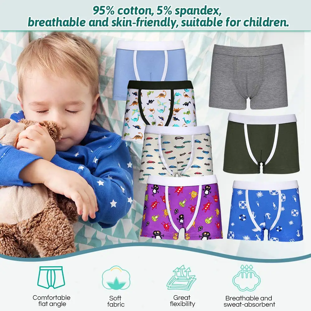 

Boys Boxer Underwear for Kids Cotton Underpanties Bottoms Boys Briefs for 3-6 T
