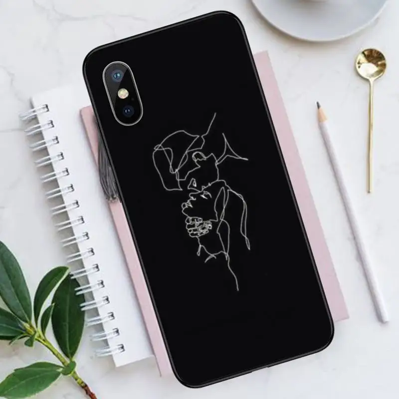 

Black Sexy Art Rose Lover Harajuku Aesthetics Phone Case for iPhone 11 12 mini pro XS MAX 8 7 6 6S Plus X 5S SE 2020 XR