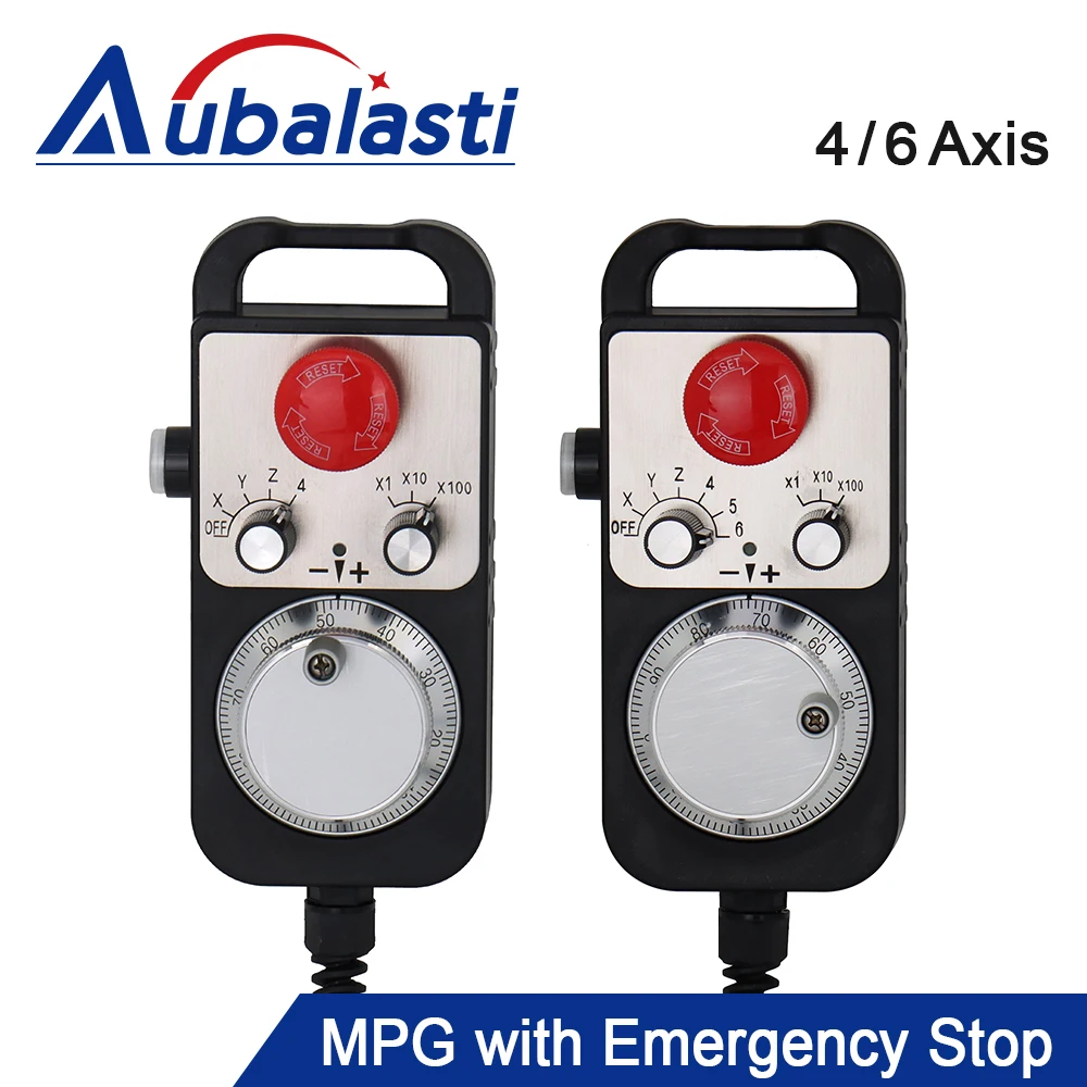 

CNC Pulse Generator 4/6Axis MPG Pendant Handwheel 5V for FAGOR GSK Siemens MITSUBISHI FANUC System 5V Manual Pulse Generator