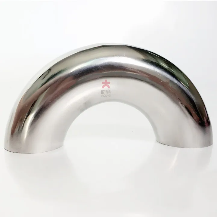 

Free shipping 304 Stainless Steel Sanitary Weld 180 Degree Bend Elbow Pipe Fitting For homebrew Dairy Product 19mm-89mm