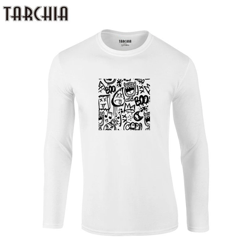 Футболка TARCHIA мужская с длинным рукавом 2022 хлопок большие размеры |