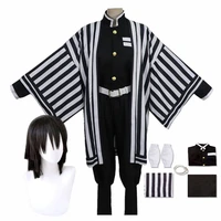 demon slayer kimetsu no yaiba iguro obanai anime kimono cosplay costume halloween party white snake props