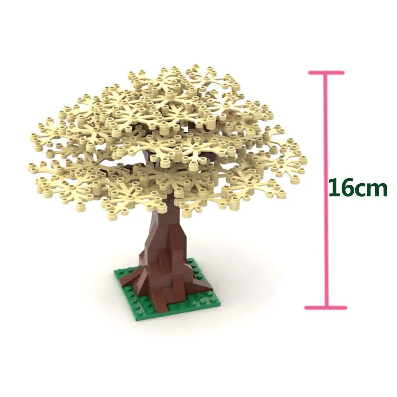 Серия растительности "Военная сцена в саду" из строительных блоков MOC, игрушки для детей, аксессуары для самостоятельной сборки, подарки на Рождество.