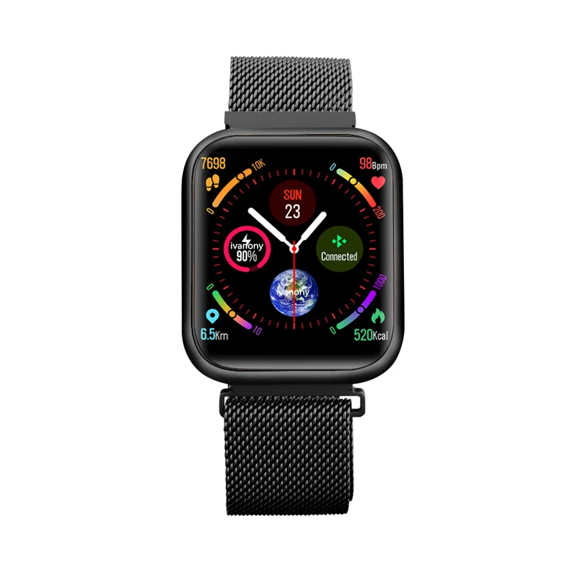 F Полный сенсорный экран Смарт-часы женские мульти-спортивный режим Smartwatch IP68 Водонепроницаемый фитнес-трекер носимое устройство для Apple - Цвет: F