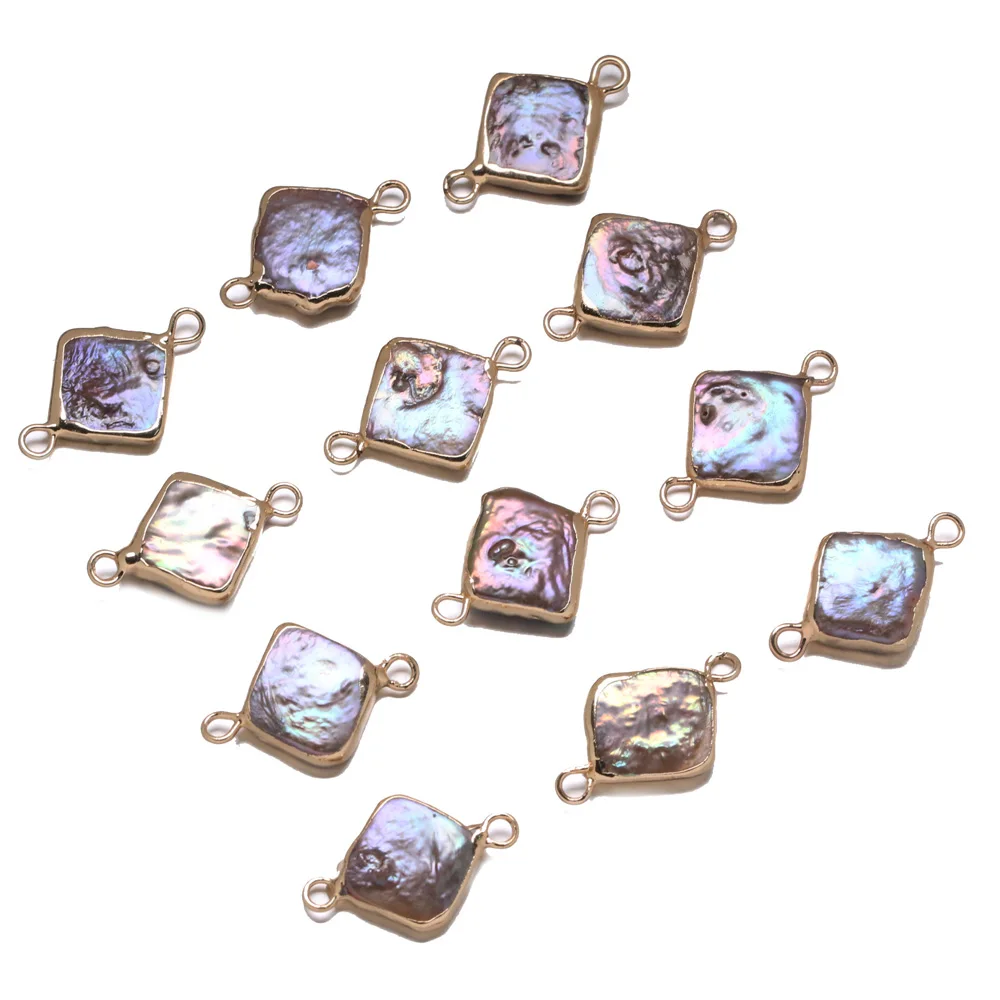 Очаровательная подвеска из натурального пресноводного жемчуга квадратная