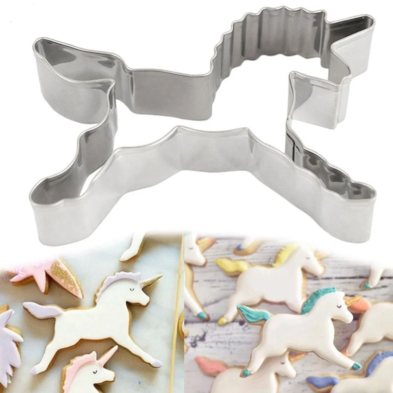 Печенье в форме лошади Единорога резак торт Шоколадный Fondant (сахарная) мыло хлеб