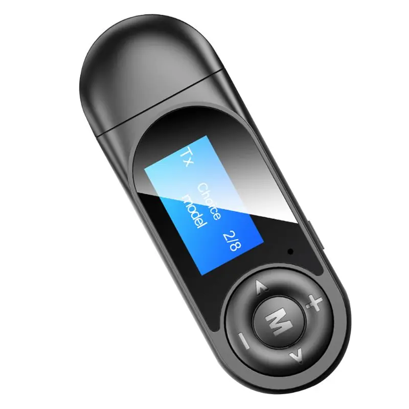 Bluetooth 5 0 адаптер беспроводной ЖК дисплей USB приемник музыкальный аудио передатчик